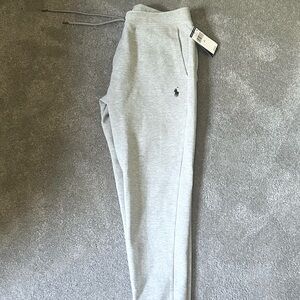 Polo Ralph Lauren Small Grey Double Knit Fleece Sweatpants/Joggers/Bottoms